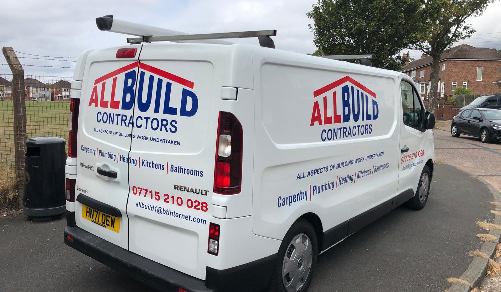All Build Contractors Renault Trafic vehicle graphics
