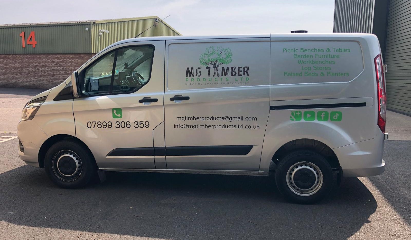 Ford Transit Custom vehicle livery.